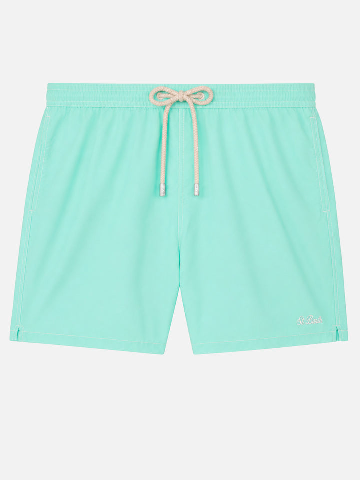 Short de bain léger classique vert sauge Patmos 