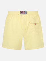 Man pale yellow mid-length swim shorts Patmos