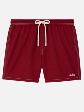 Burgundy mid-length classic light swim shorts Patmos