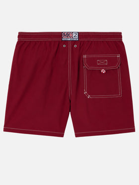 Burgundy mid-length classic light swim shorts Patmos