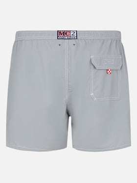 Grey mid-length classic light swim shorts Patmos