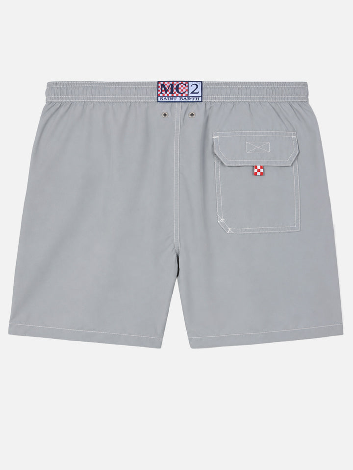 Short de bain classique mi-long gris clair Patmos 