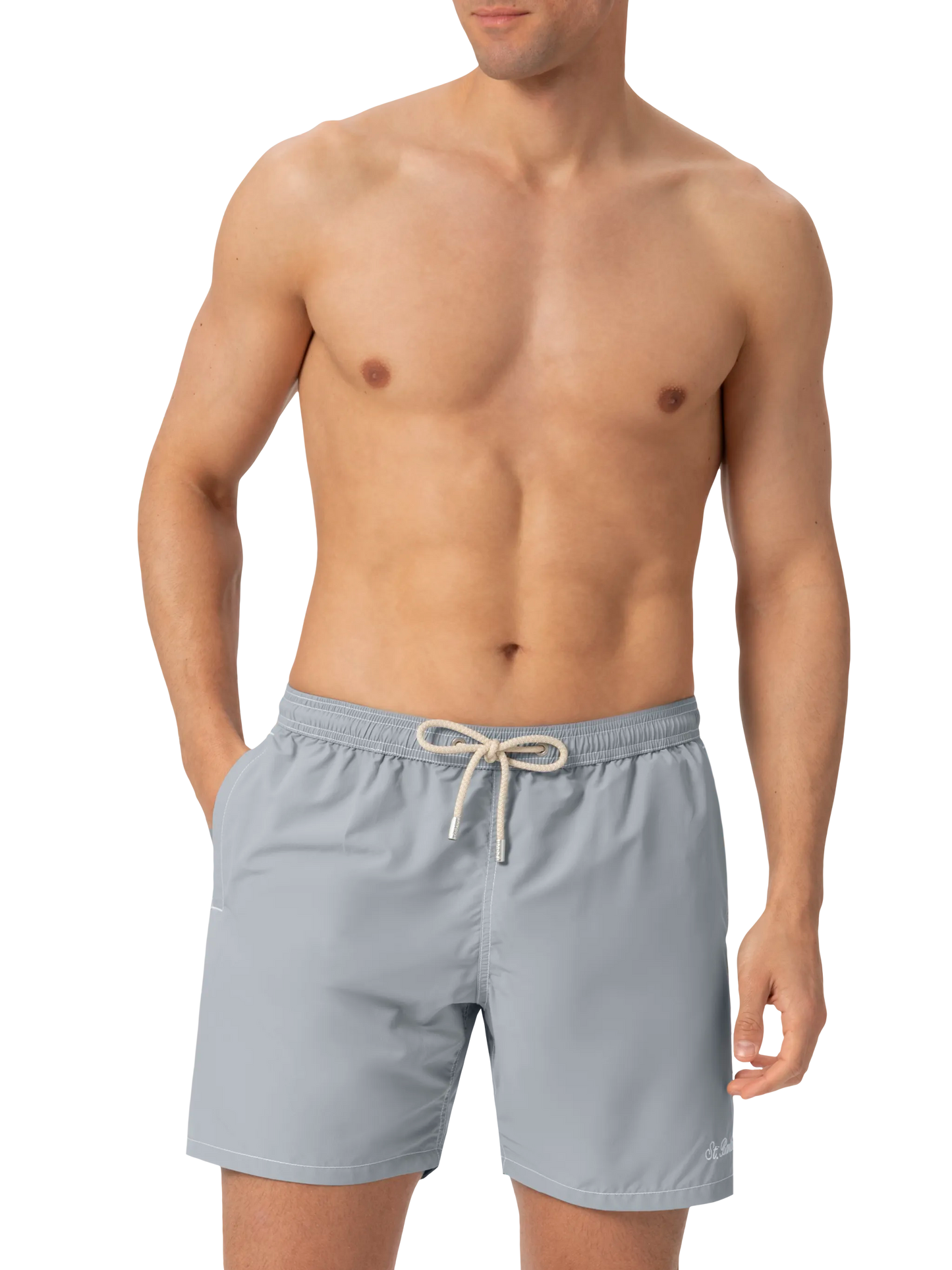 Grey mid-length classic light swim shorts Patmos
