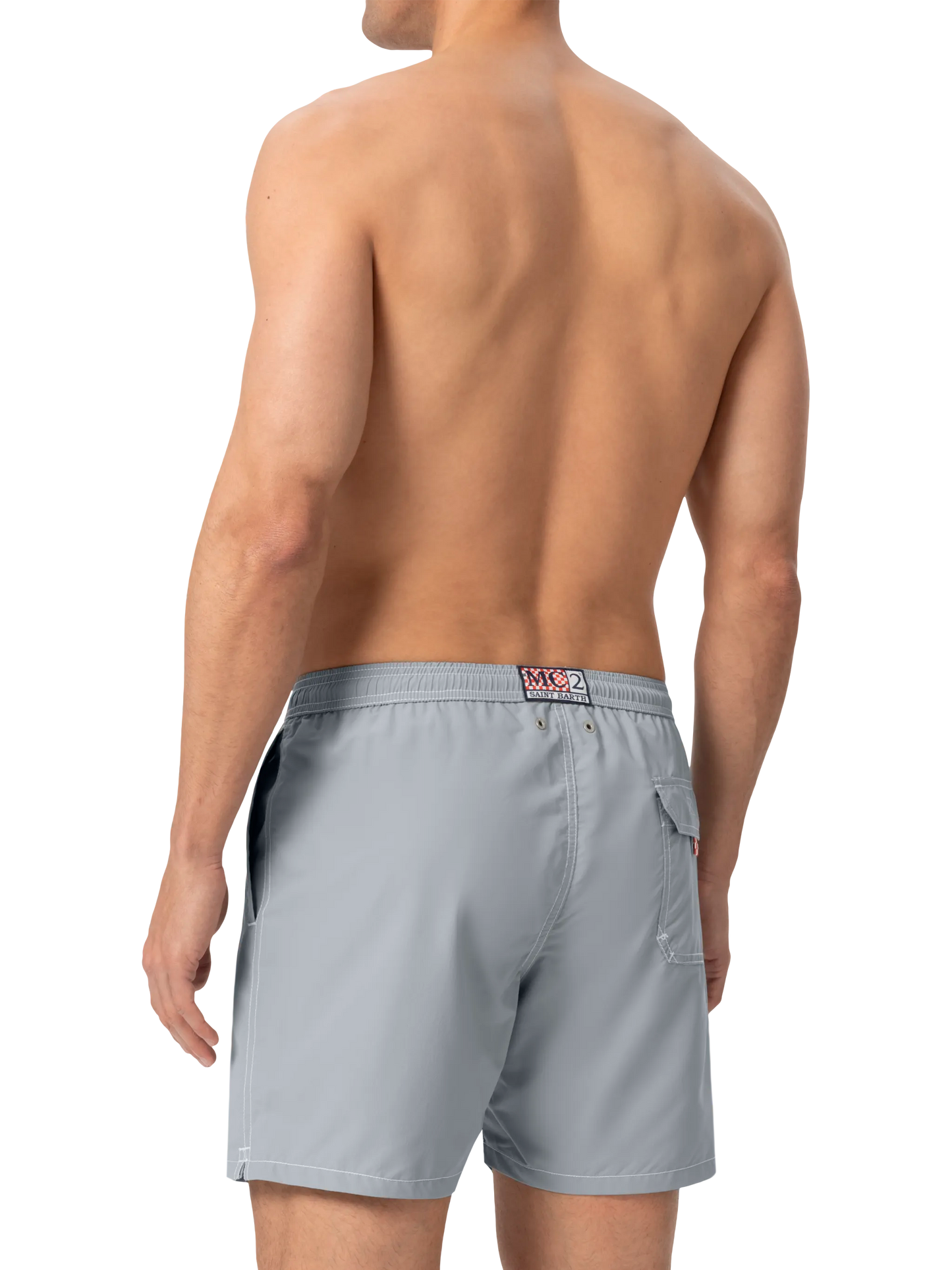 Grey mid-length classic light swim shorts Patmos