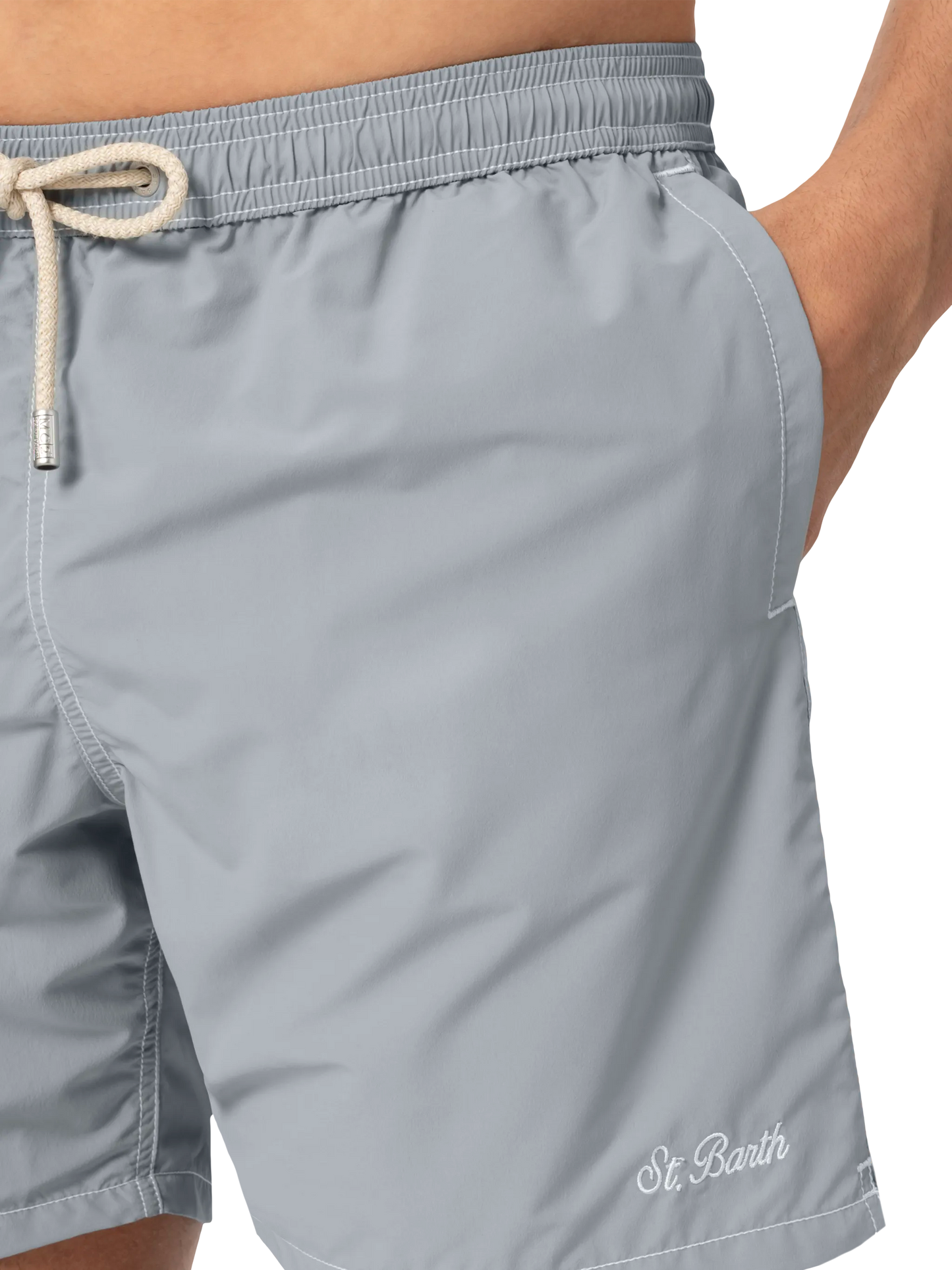 Grey mid-length classic light swim shorts Patmos