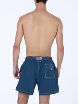 Herren himmelblaue mittellange Badeshorts Patmos