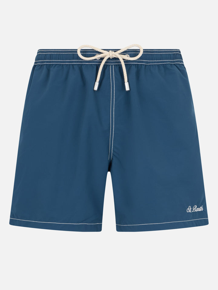 Man navy blue mid-length swim shorts Patmos