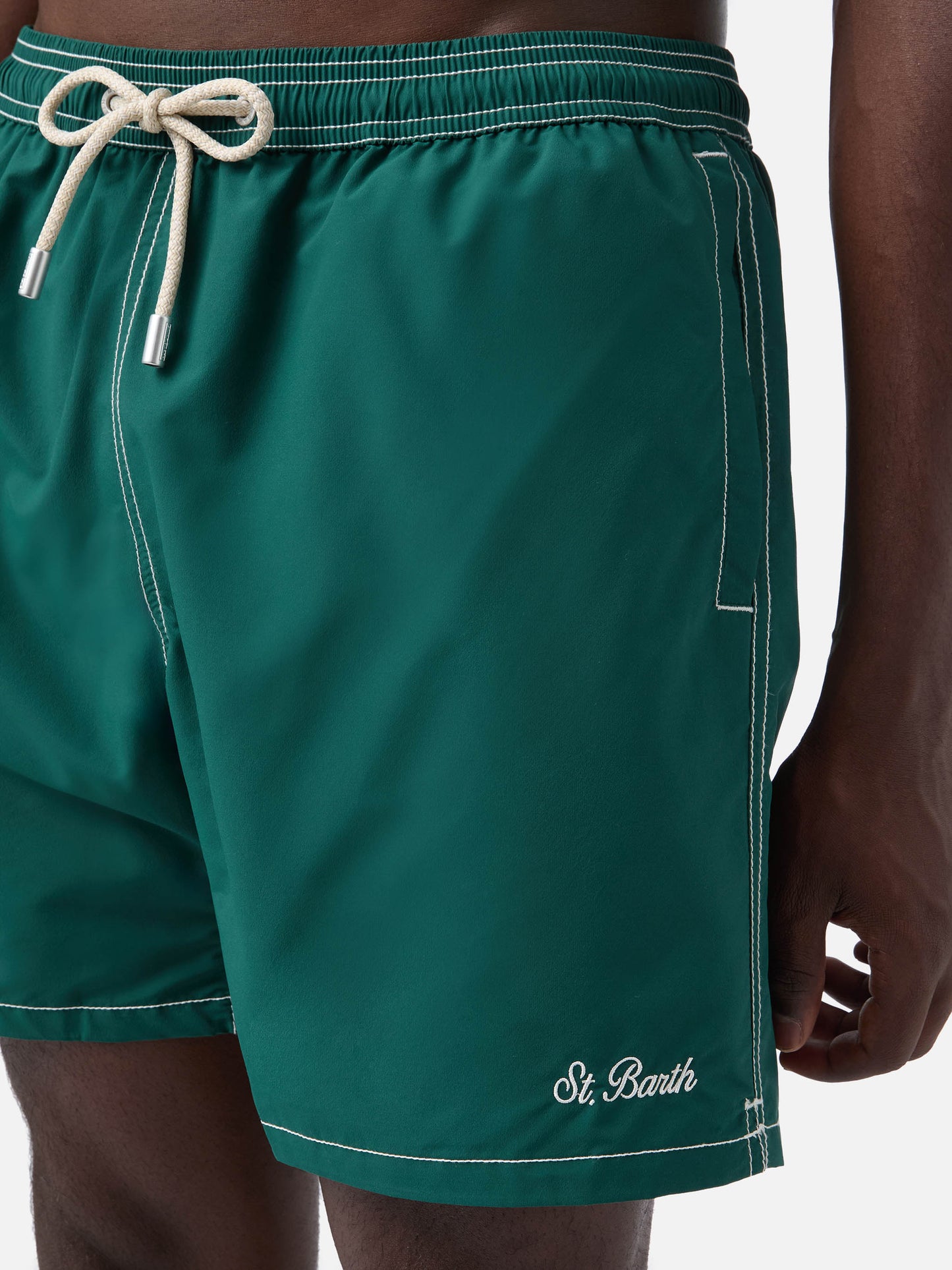 Green mid-length classic light swim shorts Patmos