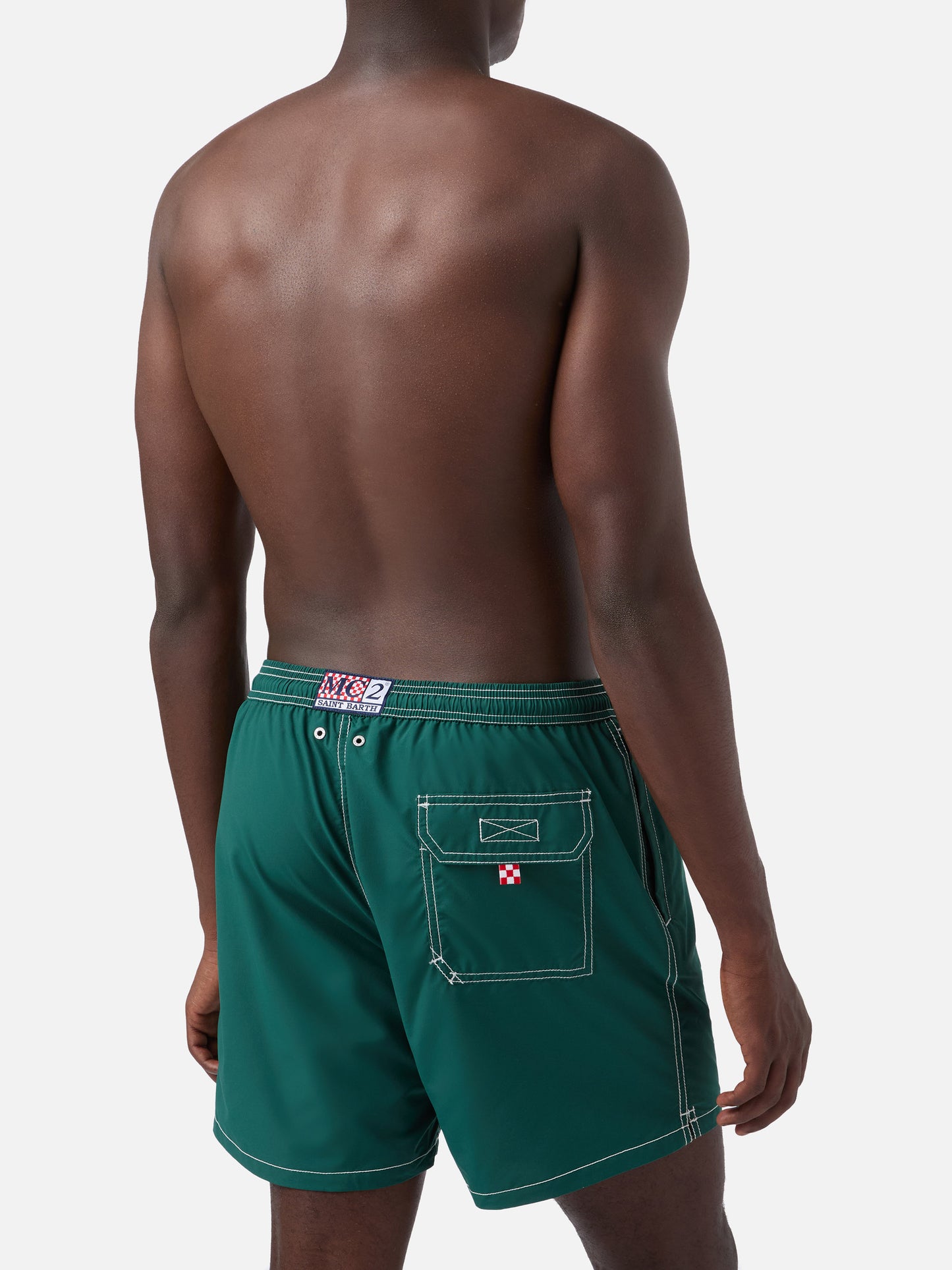 Green mid-length classic light swim shorts Patmos