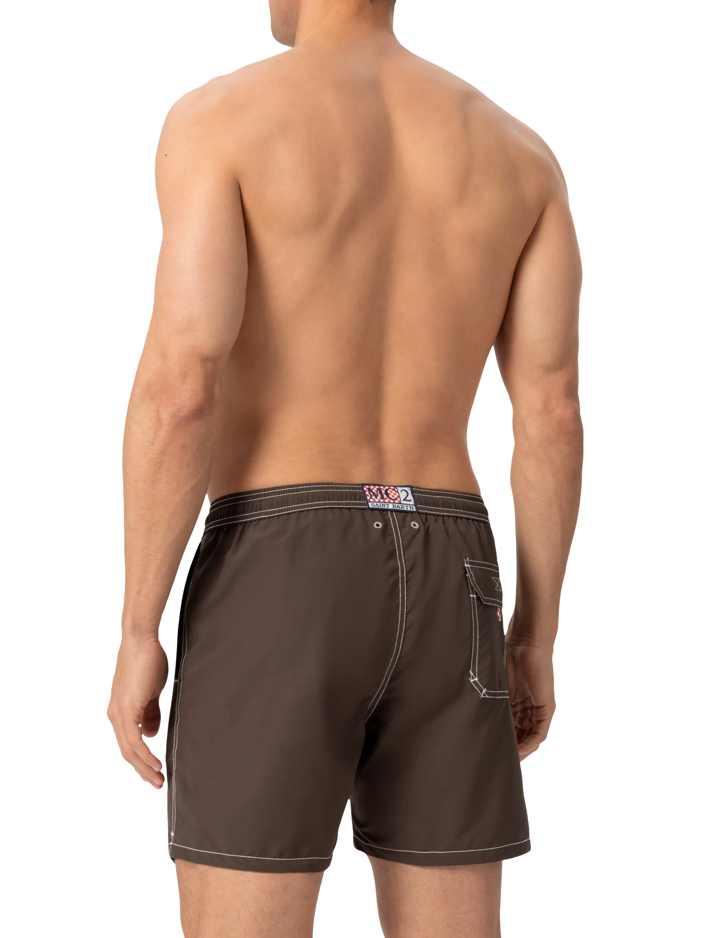 Camel mid-length classic light swim shorts Patmos