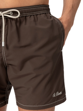 Camel mid-length classic light swim shorts Patmos