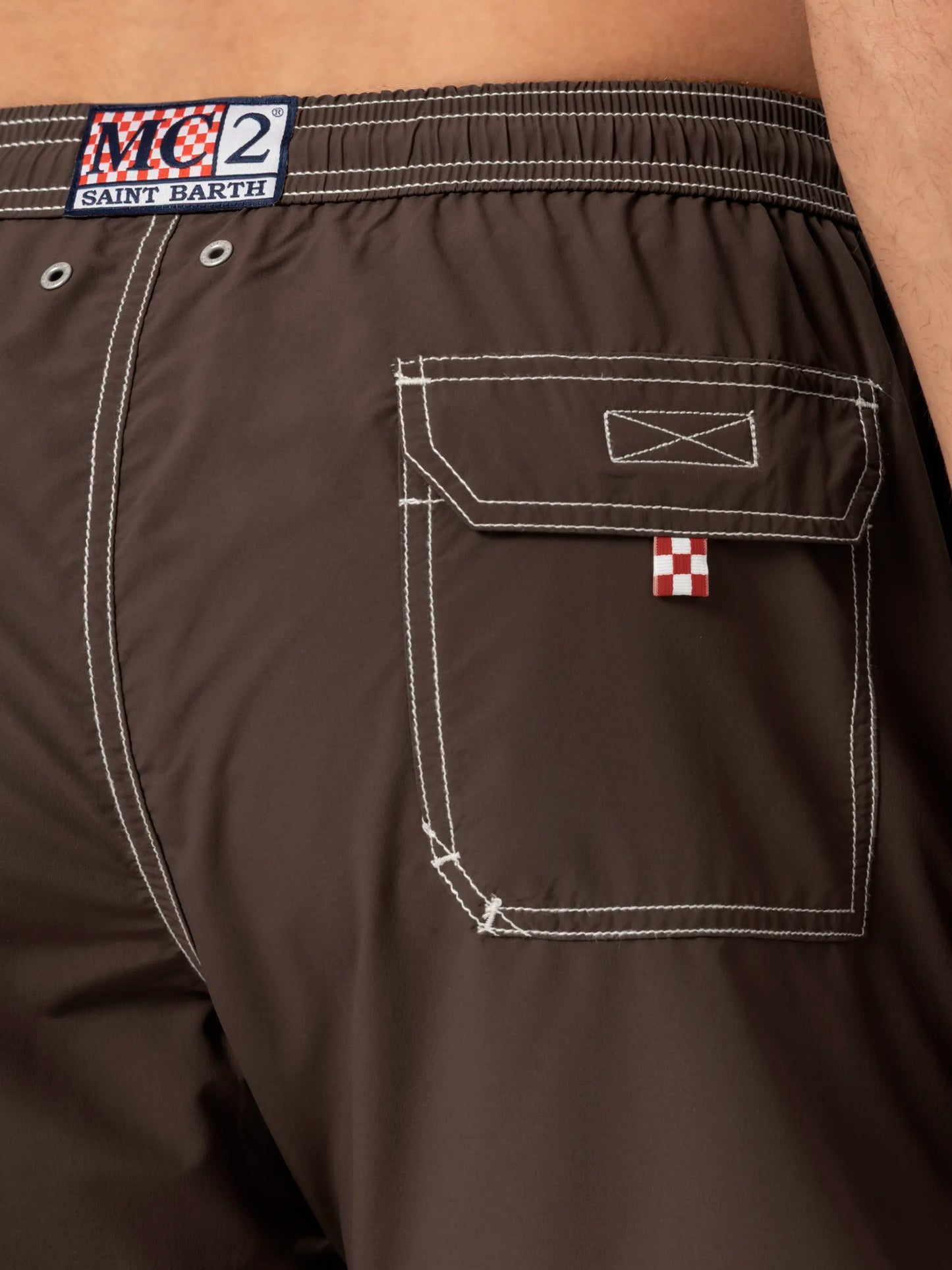 Camel mid-length classic light swim shorts Patmos