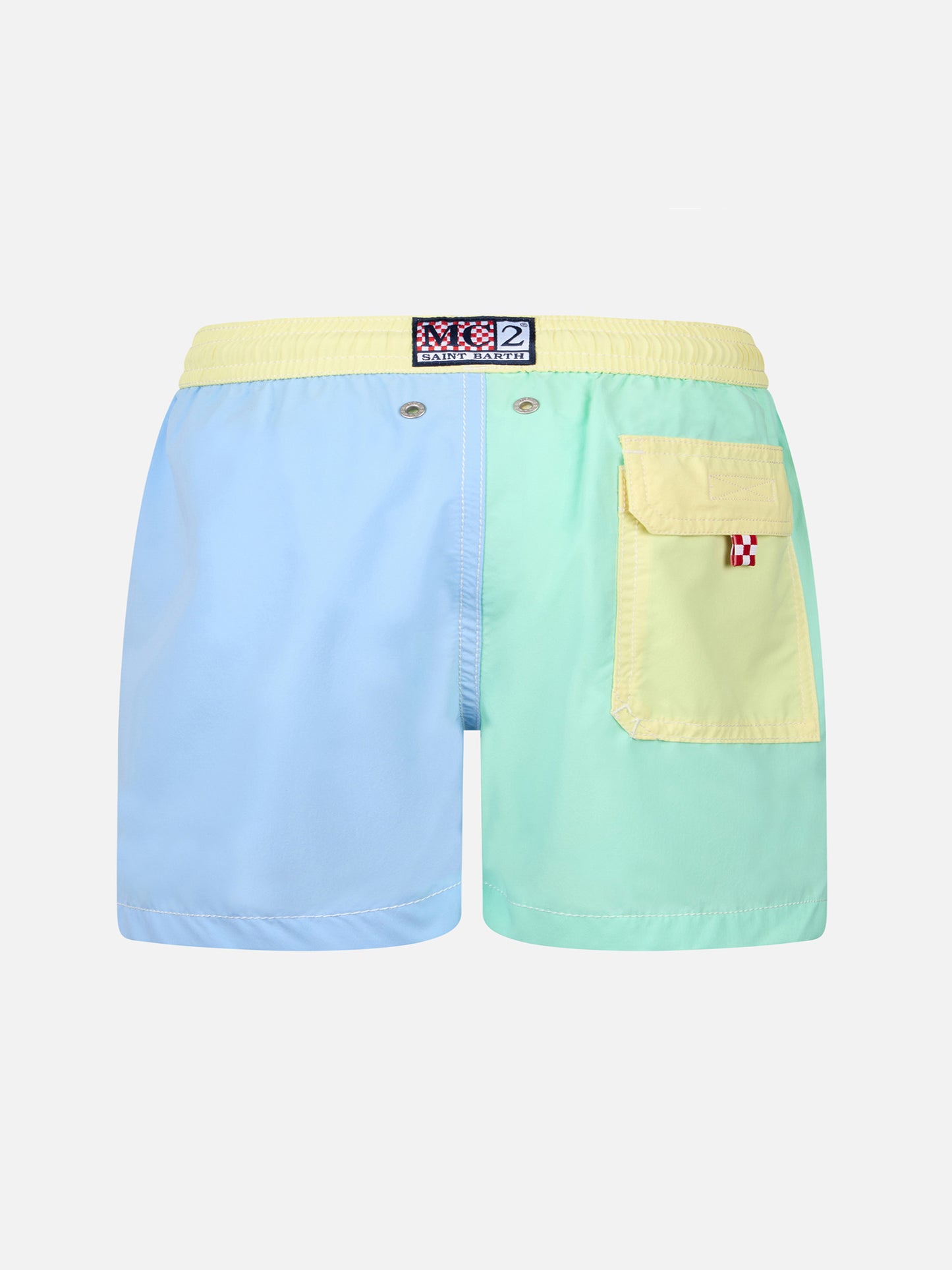 Mittellange Farbblock-Badeshorts für Jungen Patmos Jr