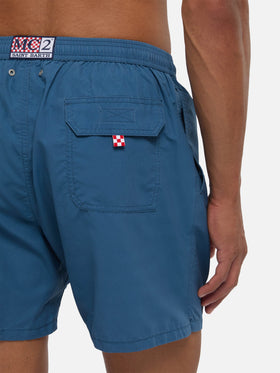 Patmos swim shorts in dusty with used effect and logo embroidery