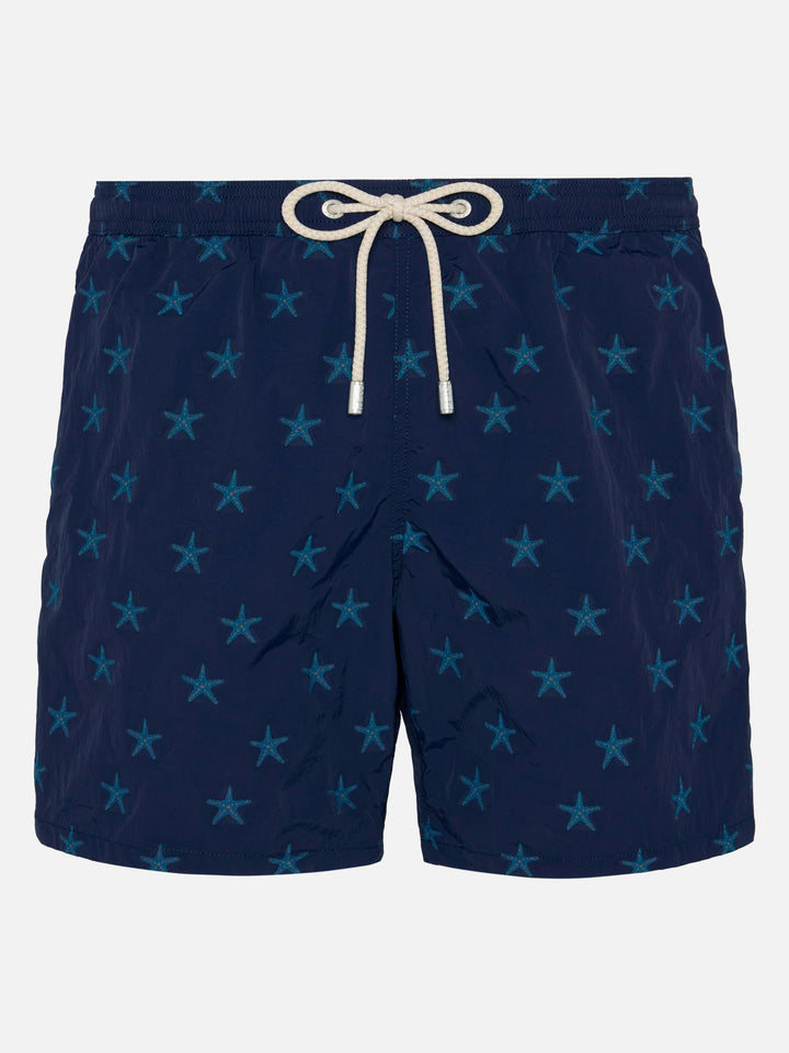 Costume mare  Patmos The Riviera con jacquard stelle marine