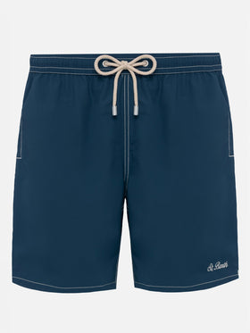Marineblaue lange Badeshorts Patmos