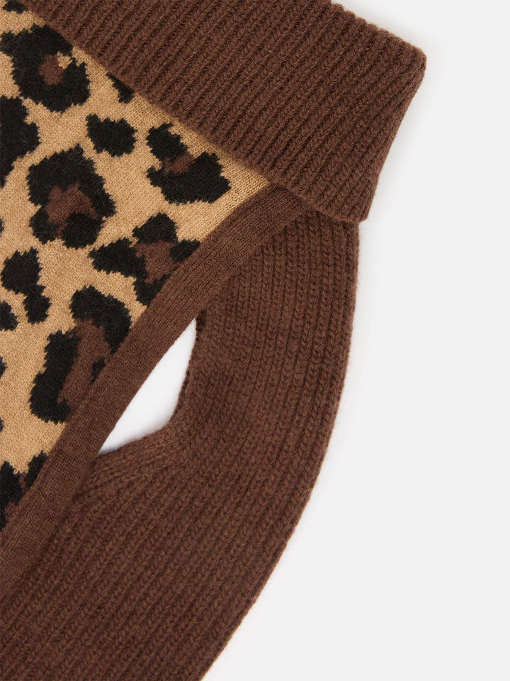 Pull pour chien Pulldoger avec imprimé léopard et broderie Monella 
