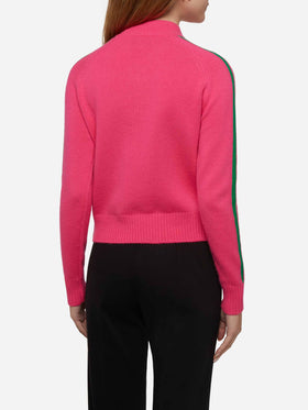 Woman half-turtleneck sweater with Apres ski embroidery - MC2 Saint Barth