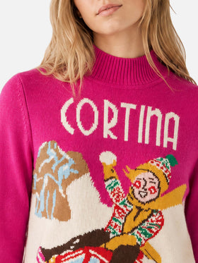 Jersey Peak fucsia con estampado Cortina 
