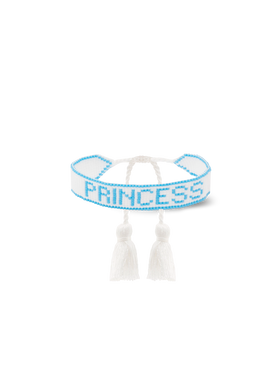 Braccialetto di perline con scritta "Princess"