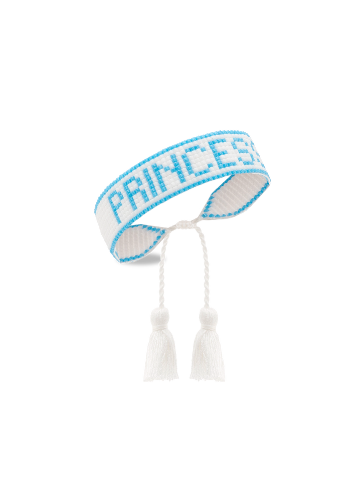 Braccialetto di perline con scritta "Princess"