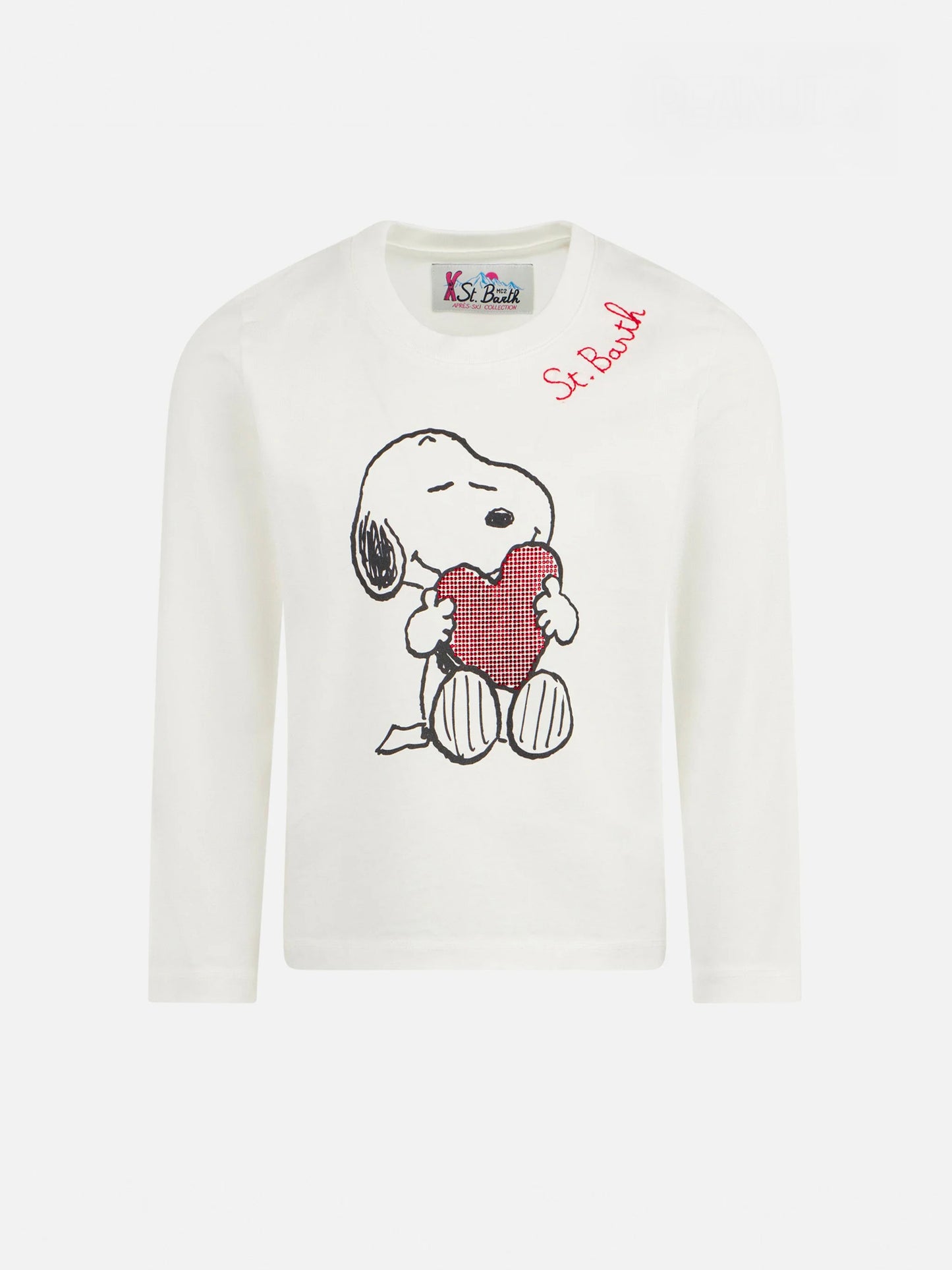 T-shirt da bambina in cotone pesante con stampa Snoopy in strass | EDIZIONE SPECIALE SNOOPY PEANUTS™