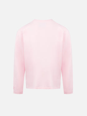 T-shirt rosa a maniche lunghe da bambina Penny con ricamo I'm a star