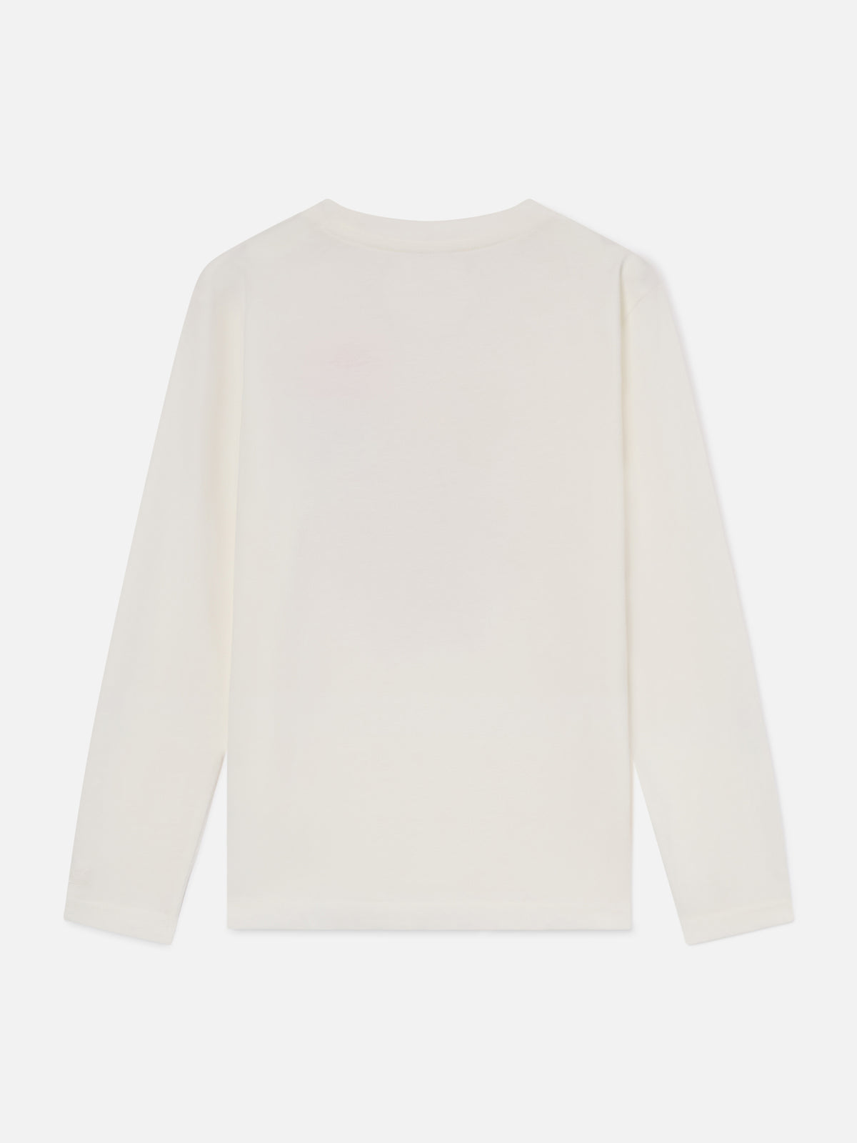 T-shirt Penny bianca a manica lunga in cotone organico con stampa orsetto