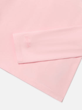 Pink Penny cotton long sleeve t-shirt with Dad's Favourite flock print