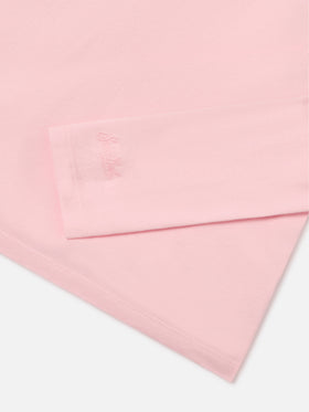 Camiseta de algodón Pink Penny de manga larga con bordado Bella E Monella 
