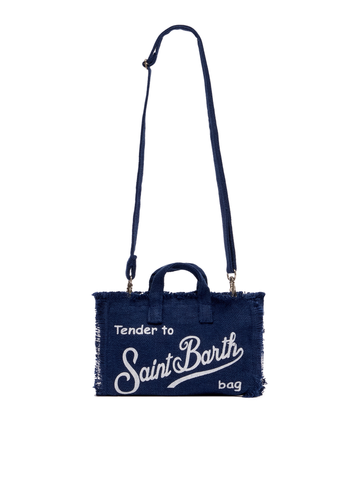 Navy blue linen Phone Bag - MC2 Saint Barth