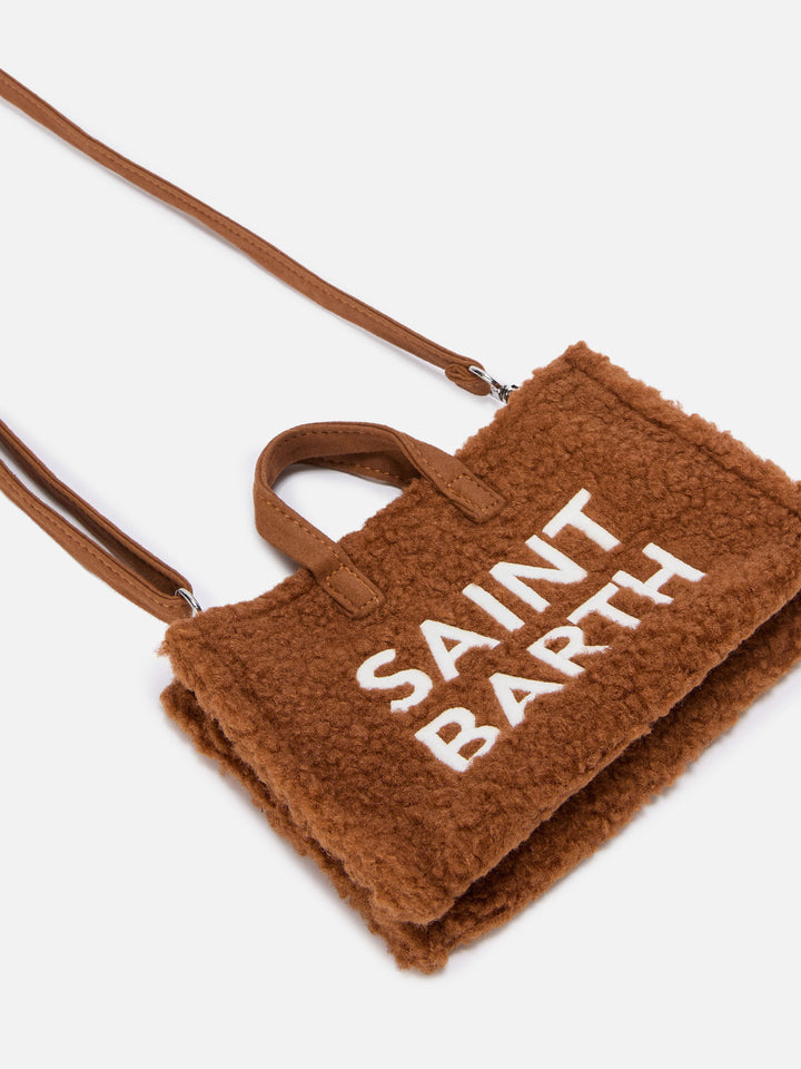 Mini Phone Bag Teddy in brown sherpa