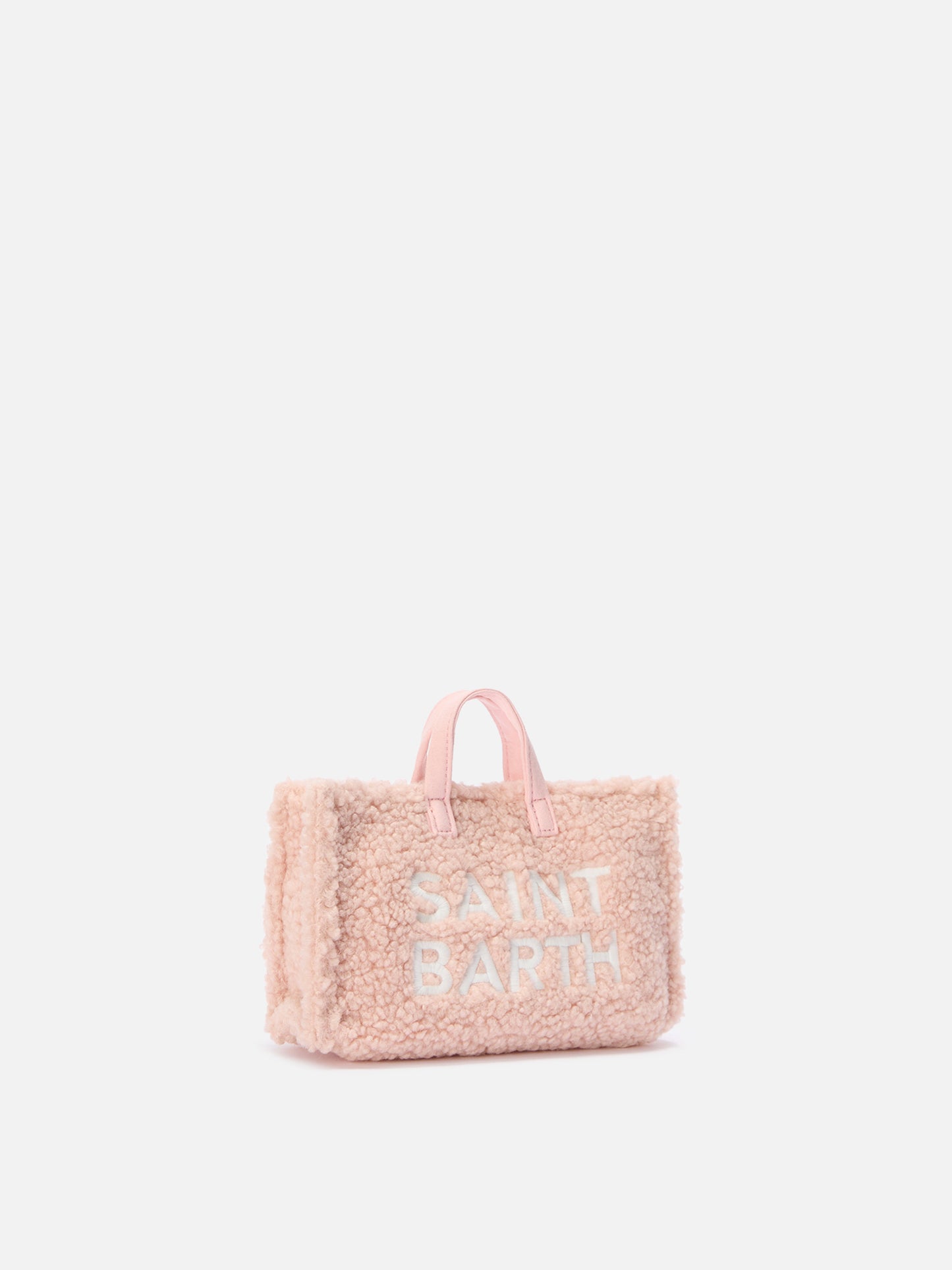 Mini Phone Bag Teddy in pink sherpa