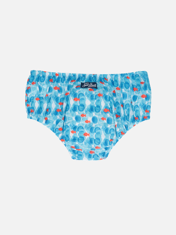 Baby Pumphose Pimmy mit Blasen- und Fisch-Print