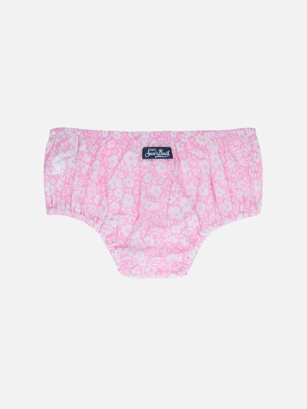 Infant bloomers Pimmy with vintage flower print