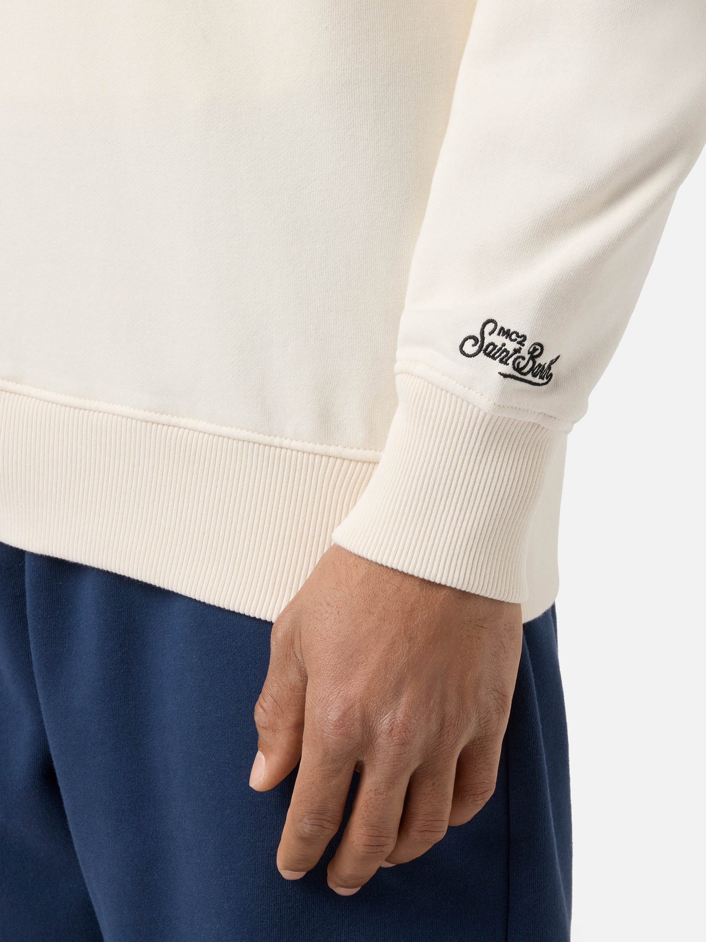 Cream Ponza crewneck sweatshirt with Cigarette print | Special Edition