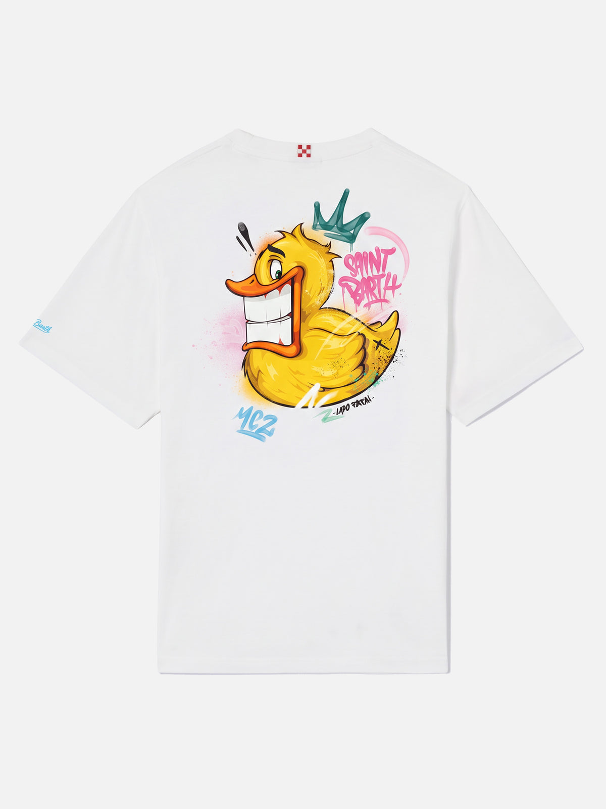 T-shirt Portofino bianca con stampa ducky Crypto Puppets | Special Edition