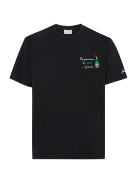 Classic fit cotton jersey t-shirt Portofino with Mi piacciono le… embroidery - MC2 Saint Barth