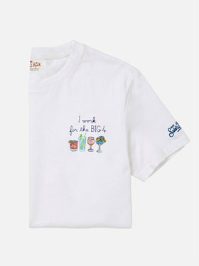 Camiseta Portofino blanca con bordado I Work For The Big 4 
