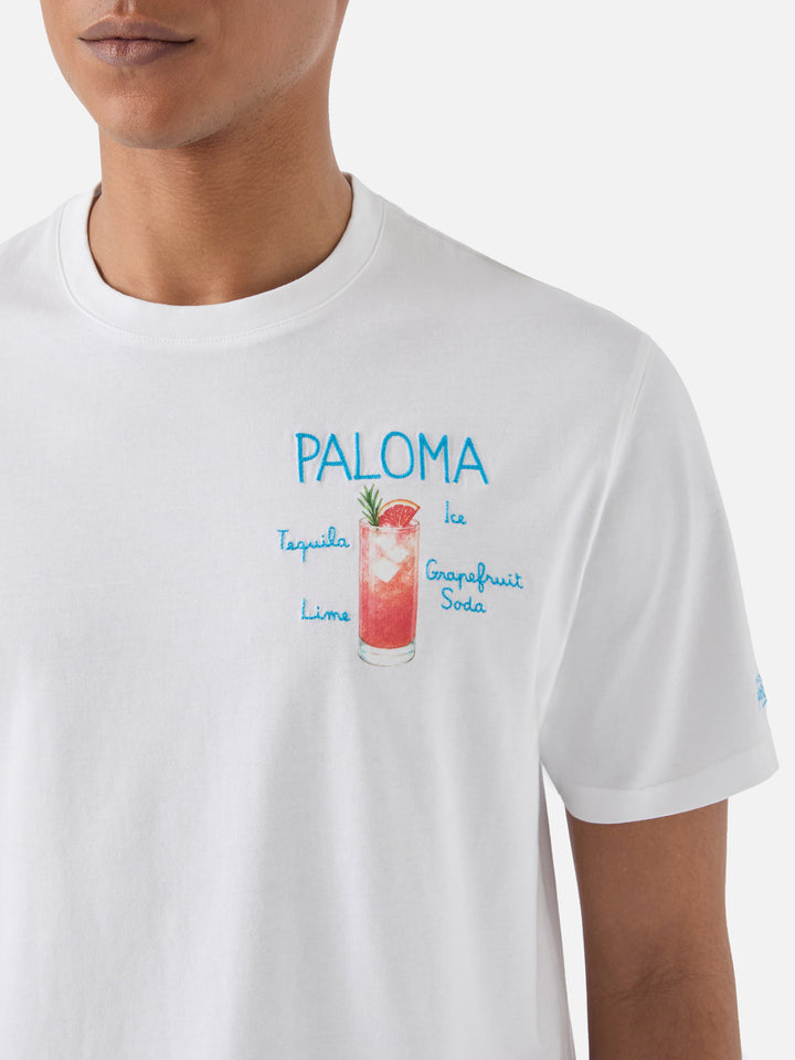 White Portofino T-shirt with Paloma embroidery