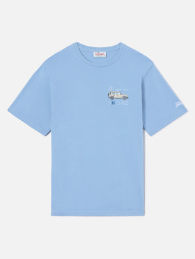 T-shirt Portofino azzurro polvere con ricamo All I Need Is A G-in Class