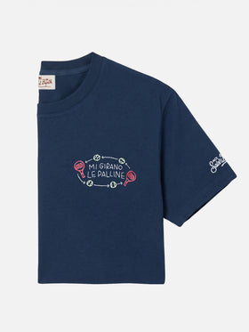 Portofino T-Shirt mit Stickerei „Mi girano le palline“ | Special Edition 