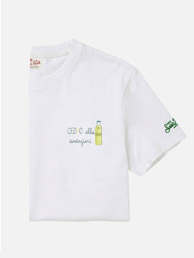 T-shirt Portofino blanche avec broderie Cedro Alle Tentazioni | Édition spéciale 