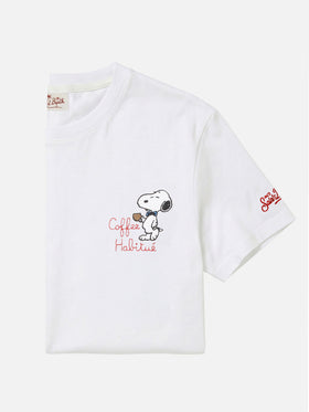 T-shirt Portofino blanc avec broderie Coffee Habitué | Édition spéciale 
