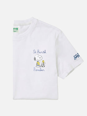 T-shirt Portofino bianca con ricamo St. Barth Bomber | Special Edition