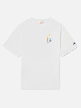 T-shirt Portofino bianca con ricamo Like Father Like Son | Special Edition