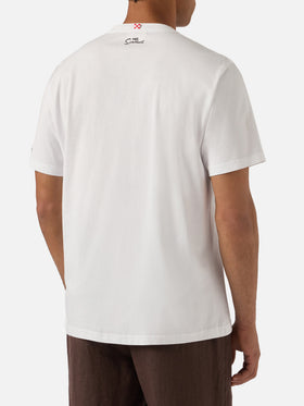 T-shirt Portofino bianca con ricamo Like Father Like Son | Special Edition