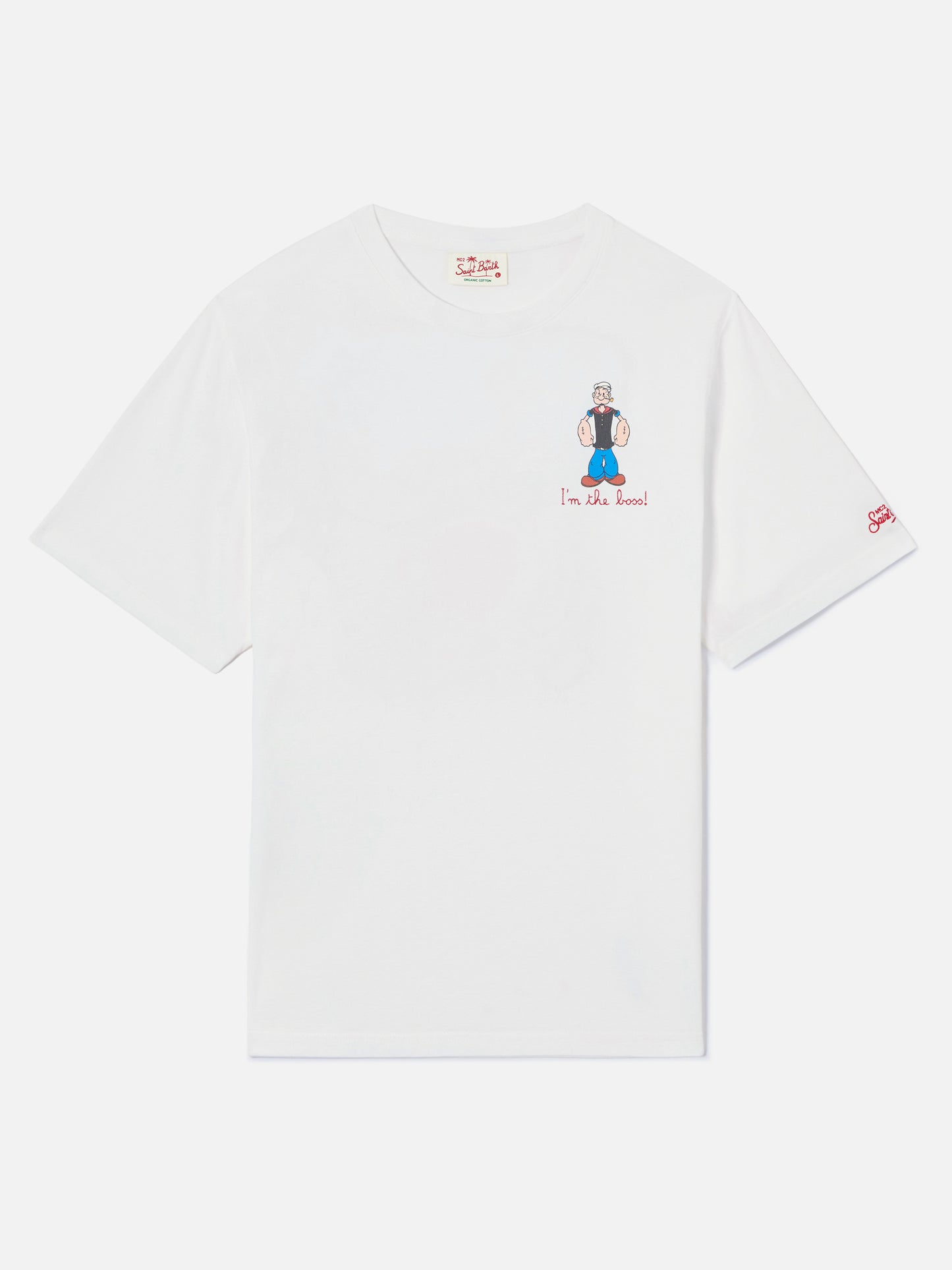 T-shirt Portofino bianca con ricamo I'm The Boss | Special Edition