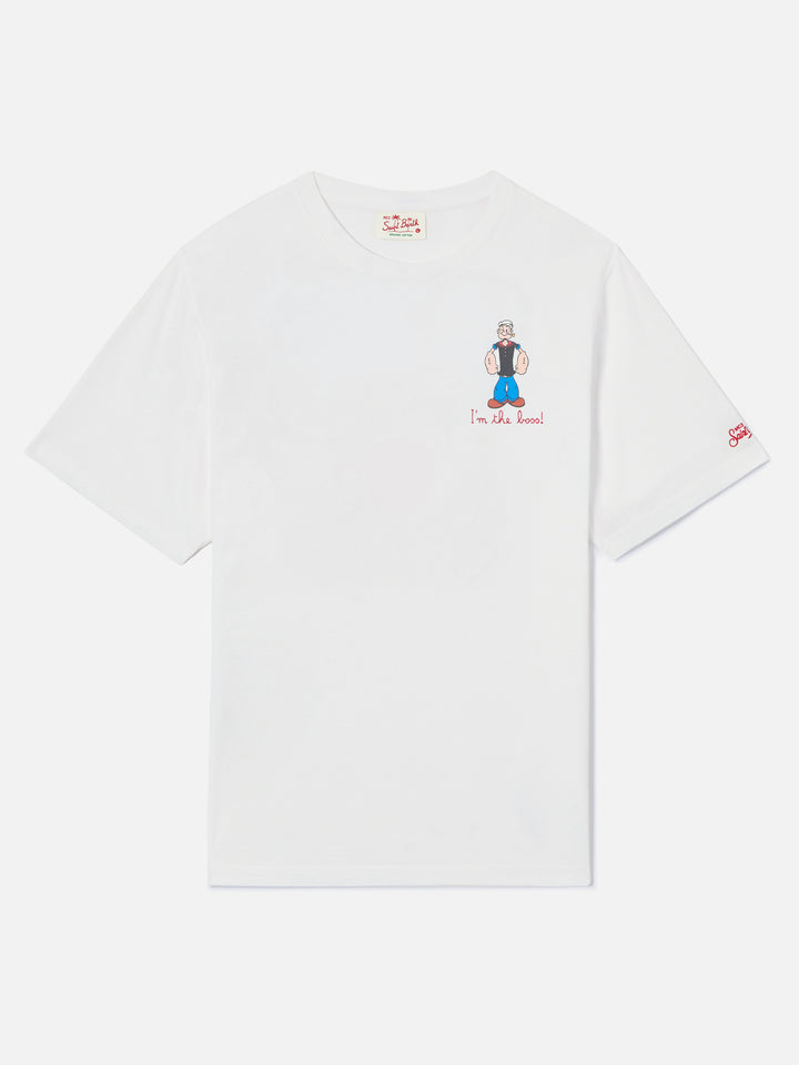 T-shirt Portofino bianca con ricamo I'm The Boss | Special Edition