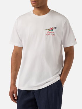 White Portofino T-shirt with Champion Of The Night embroidery | Special Edition